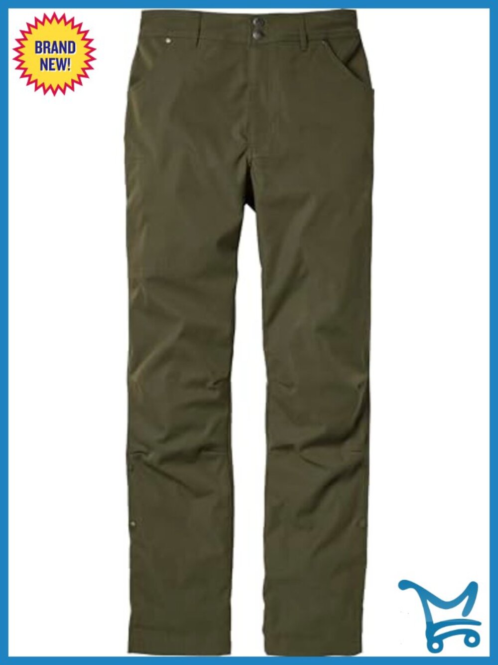 Performance Hiking Pants Straight Leg Convertible UPF 50+ Wicking Drawcord